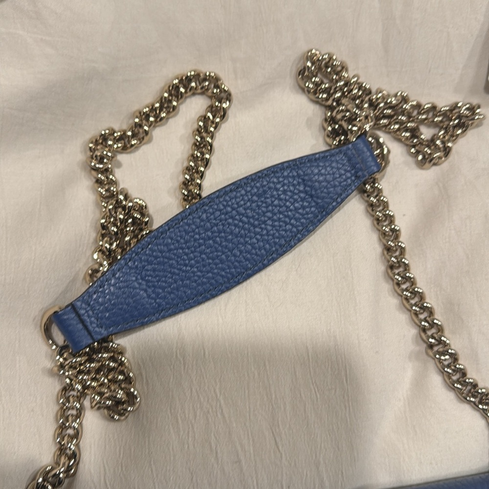 ‼️SOLD‼️   Gucci Leather Crossbody Bag blue - Picture 7 of 9